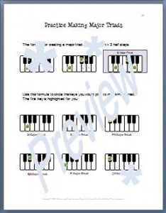 Piano Triads Worksheets