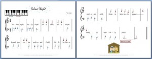 Silent Night piano notes for kids: free printable easy sheet music