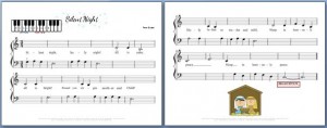 Silent Night piano sheet music for kids you can print free