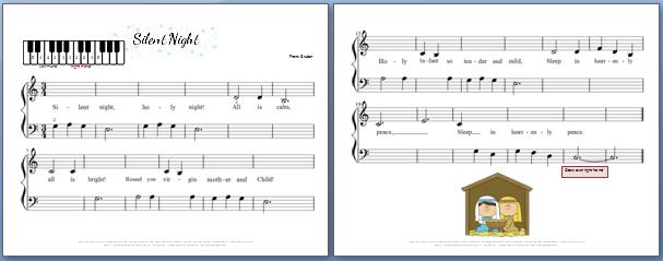 Silent Night Piano Sheet Music for Kids