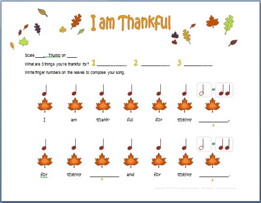 I Am Thankful: Easy Piano Composition with Rhythm | My Fun ...