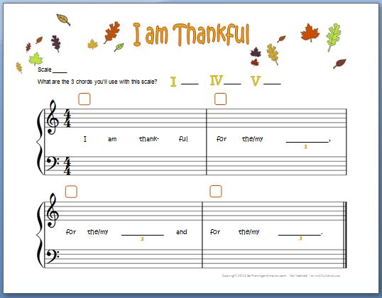 I Am Thankful with Chords