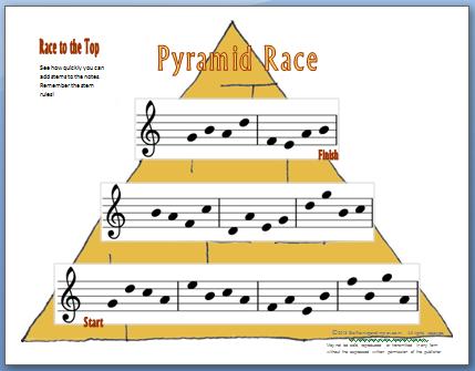 Pyramid Race- A Stem Rules Worksheet