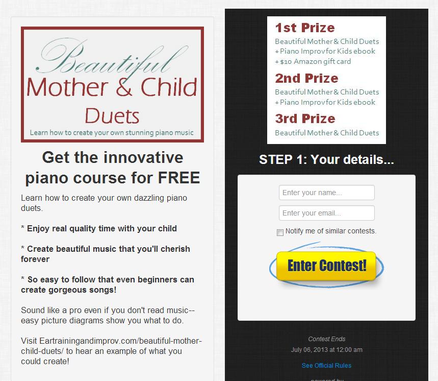 Win Beautiful Mother & Child Duets Course FREE!