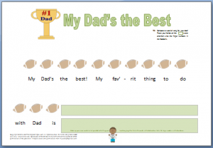 Father's Day Piano Composition Worksheet