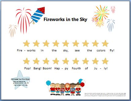 Fourth of July Composition for Little Ones