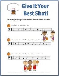 Best shot rhythm worksheet