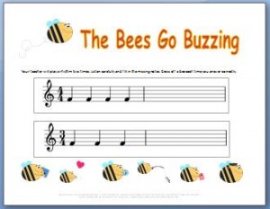 Ear Training Worksheets Bees Go Buzzing