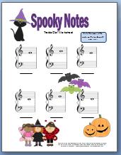 Spooky Notes: A Bass Clef Worksheet for Halloween