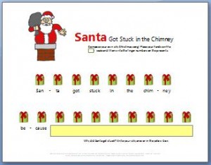 Easy Christmas piano sheet music: Santa Got Stuck in the Chimney