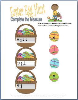 Easter Egg Hunt Rhythm Worksheet