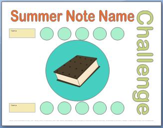 Summer Note Name Challenge