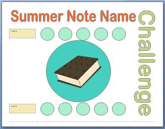 Summer note name challenge