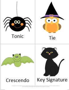 Music Vocabulary Game for Halloween