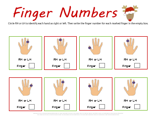 Christmas Finger Numbers Worksheet