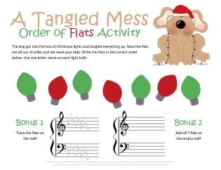 Christmas Order of Flats Worksheet