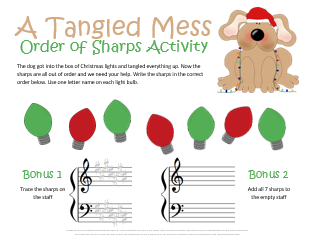 Christmas Order of Sharps Worksheet