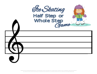 Music Theory Game--Ice Skating Half Steps and Whole Steps