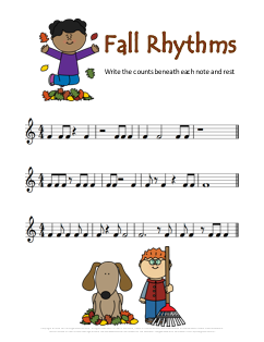 Thanksgiving Rhythm Music Worksheet
