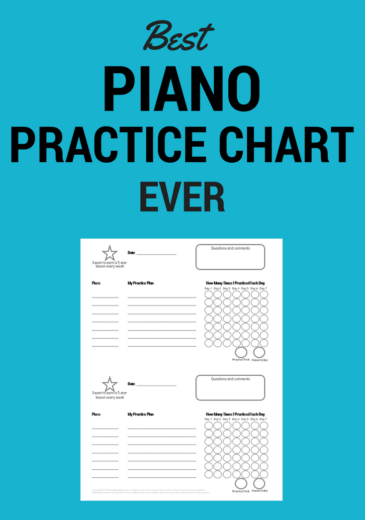 Piano Practice Charts Rewards