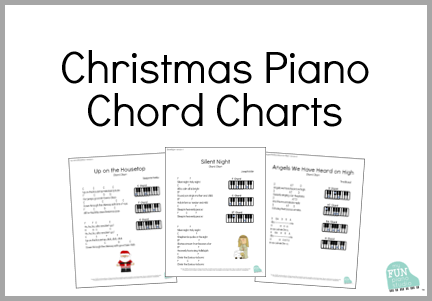 Christmas piano chord charts for beginner kids